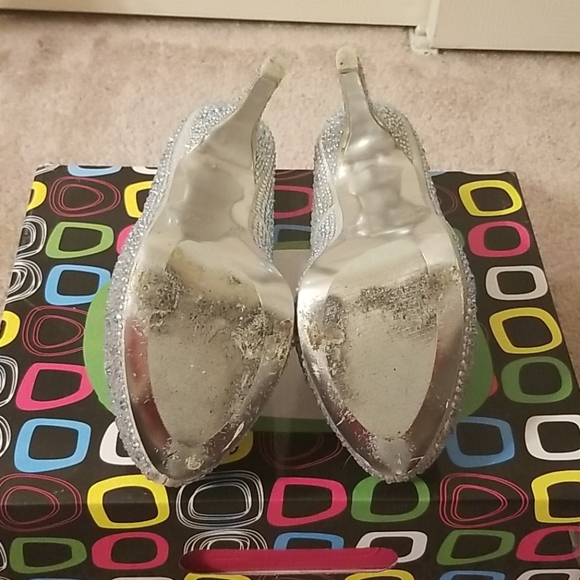 Silver Rhinestone Heels - Picture 5 of 9